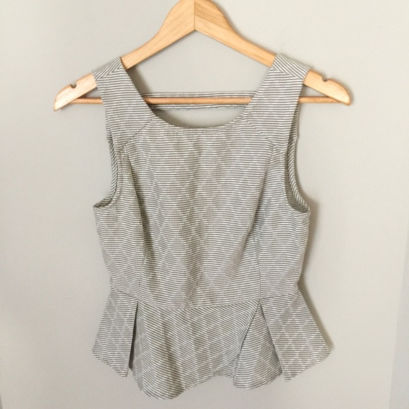 BCBGeneration Tops - BCBG Deep V Back Peplum Tank